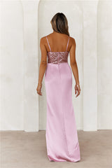 Diamond Desire Satin Maxi Dress Mauve