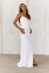 Admiration Sequin Maxi Dress White