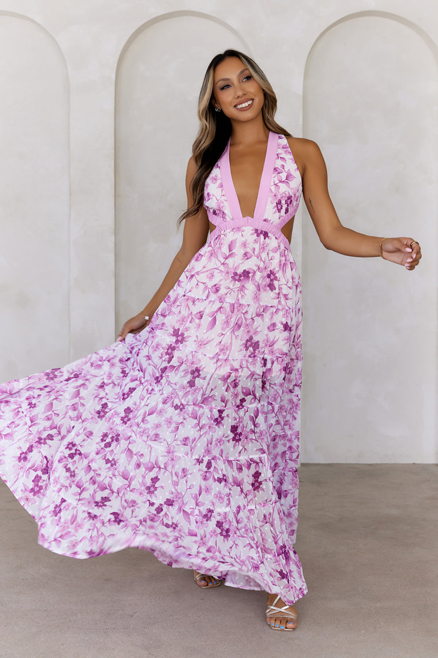 Forward Fashion Maxi Dress Purple