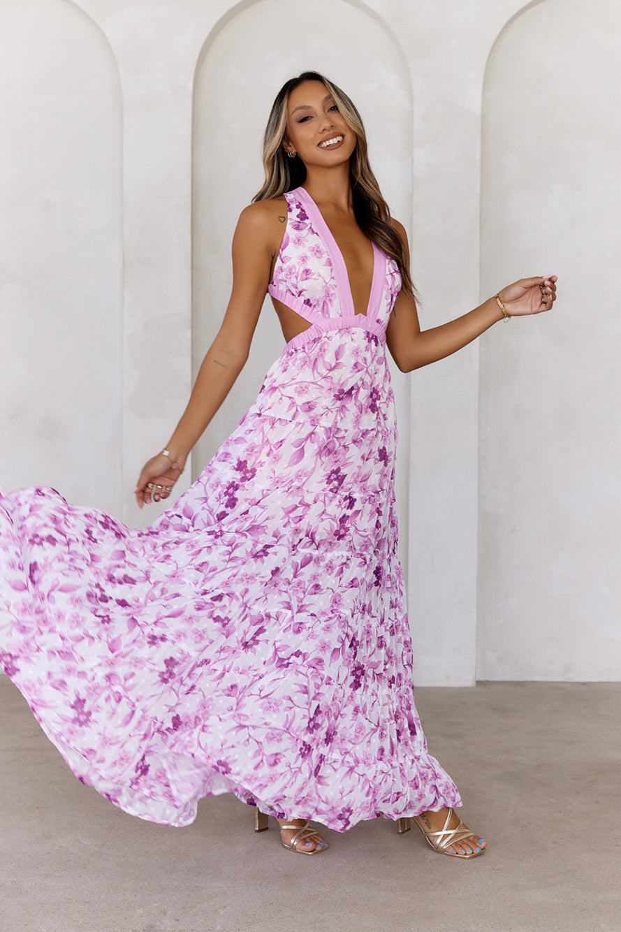 Forward Fashion Maxi Dress Purple