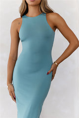 BASE Repeat After Me Midi Dress Teal