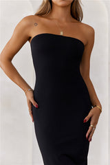 BASE Ultimate Strapless Bodycon Midi Dress Black