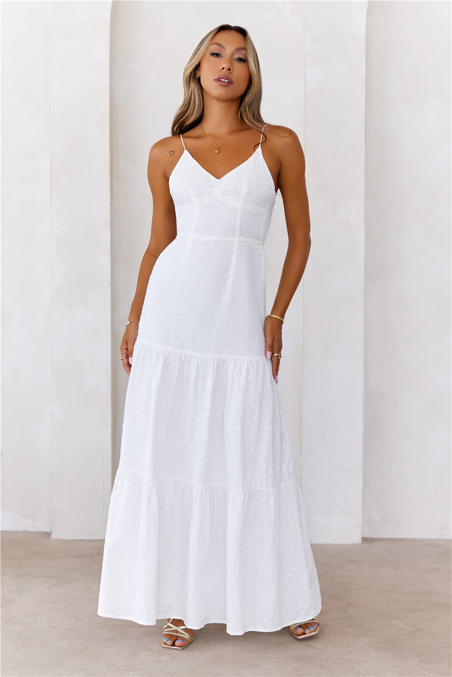 It's Warming Up Maxi Dress White