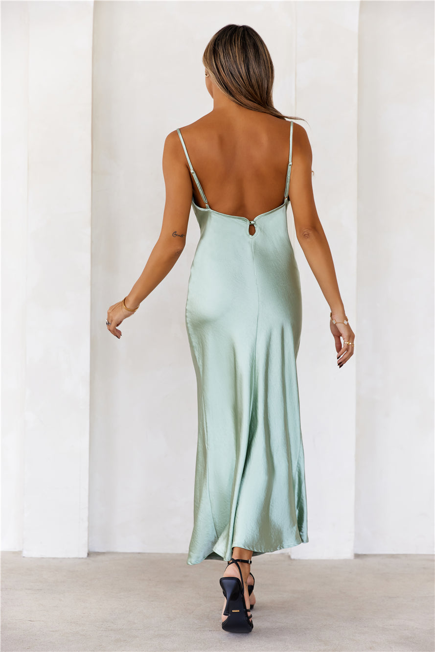 DEAR EMILIA Your Style Points Maxi Dress Sage