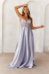 Enchanted Moon Maxi Dress Silver