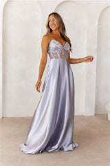 Enchanted Moon Maxi Dress Silver