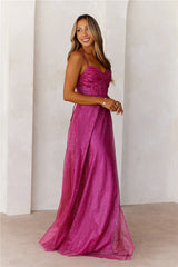 Glitter Goddess Maxi Dress Pink