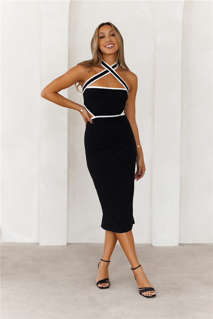 Classiest Of Them All Midi Dress Black