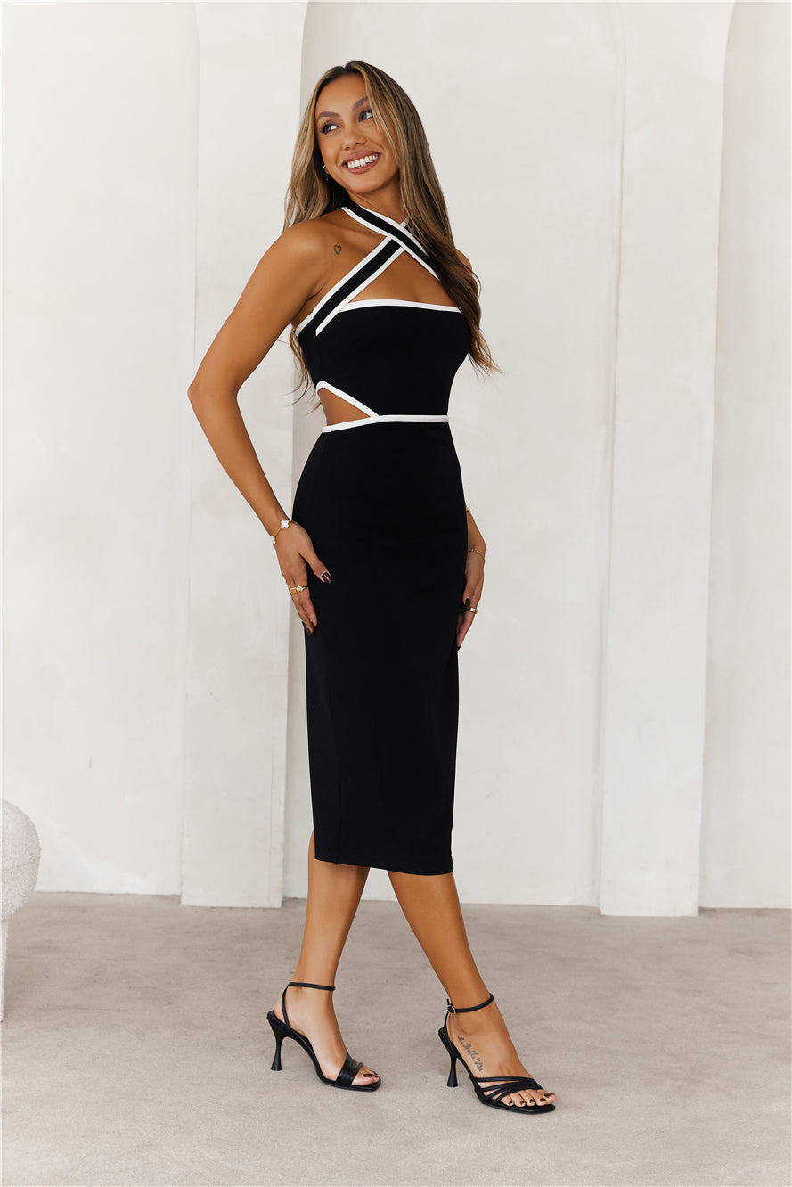 Classiest Of Them All Midi Dress Black