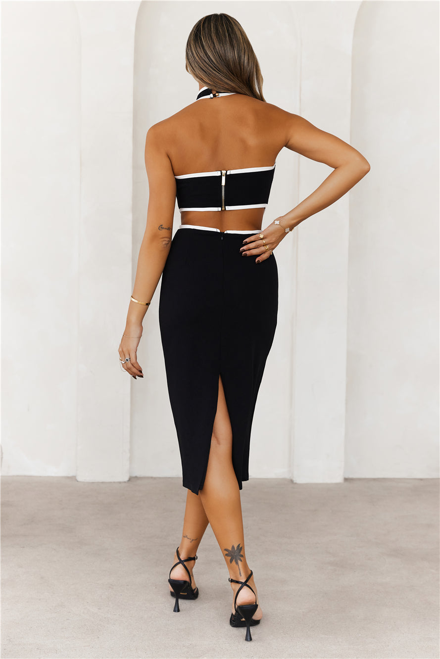 Classiest Of Them All Midi Dress Black