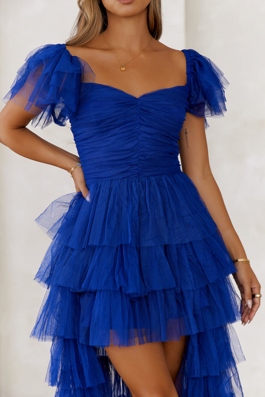 Love Beyond Time Tulle Maxi Dress Royal Blue