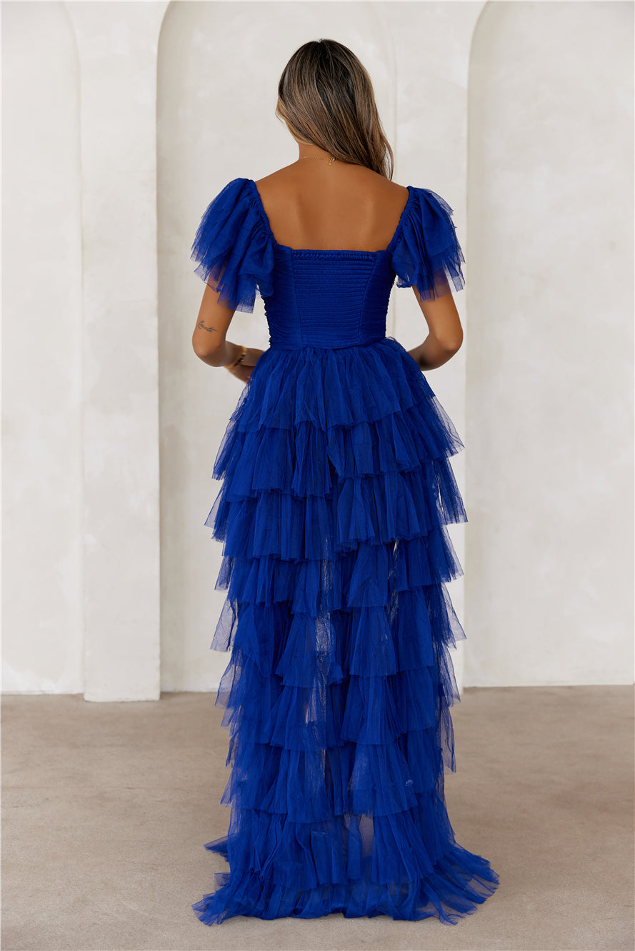 Love Beyond Time Tulle Maxi Dress Royal Blue