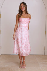 Fancy Day Midi Dress Pink