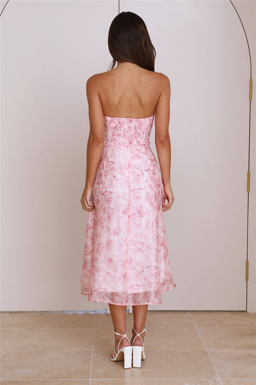 Fancy Day Midi Dress Pink