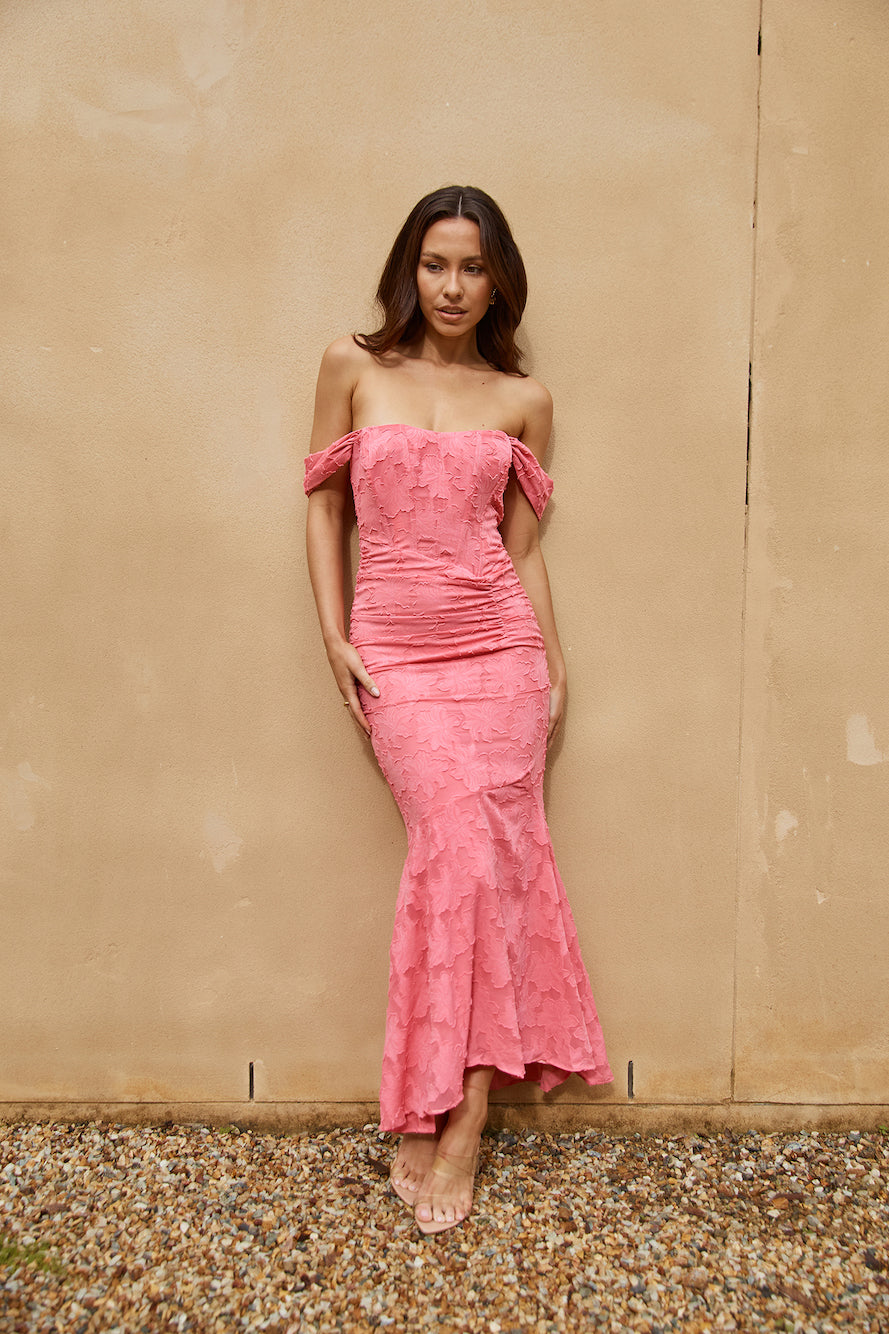 Evening Primrose Midi Dress Pink