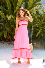 Kristina Strapless Maxi Dress Pink