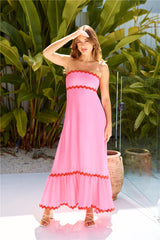 Kristina Strapless Maxi Dress Pink