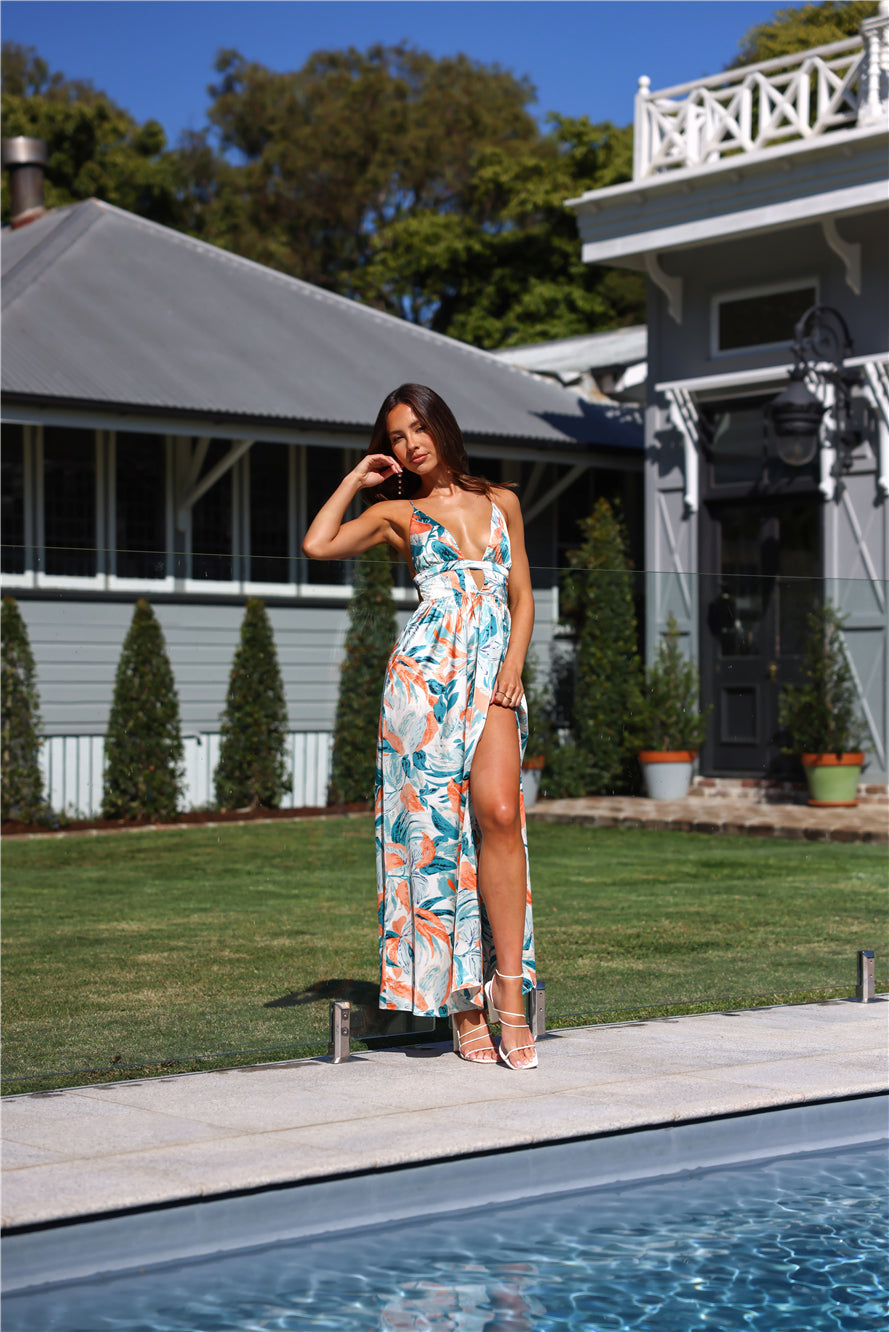 Moment In Bloom Maxi Dress Green