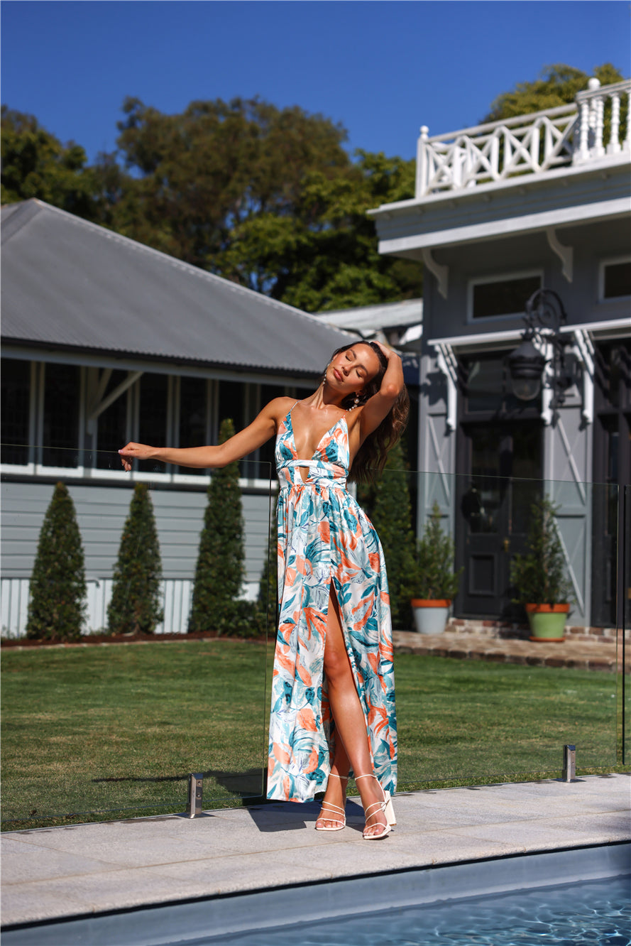 Moment In Bloom Maxi Dress Green