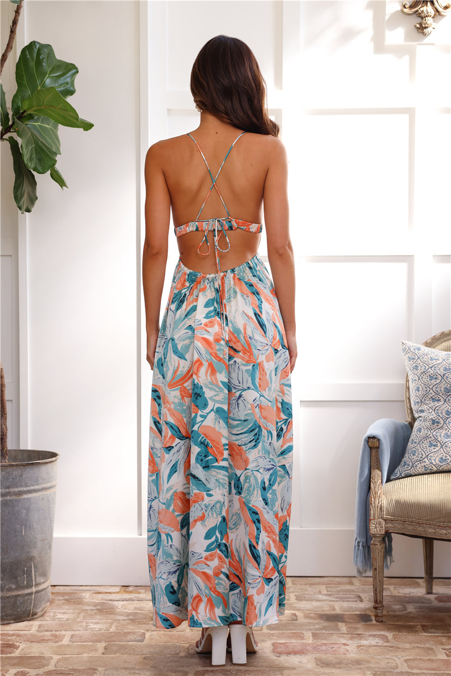 Moment In Bloom Maxi Dress Green