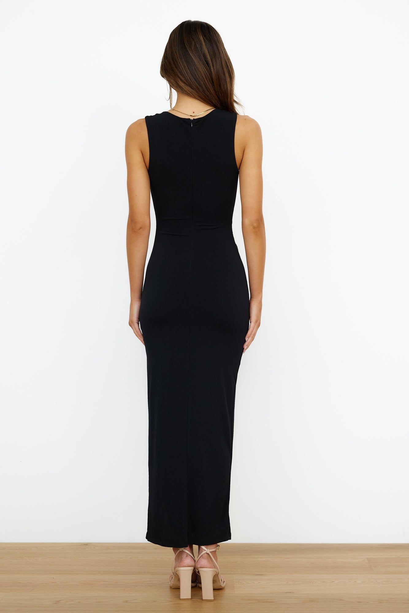 Late Night Texts Maxi Dress Black