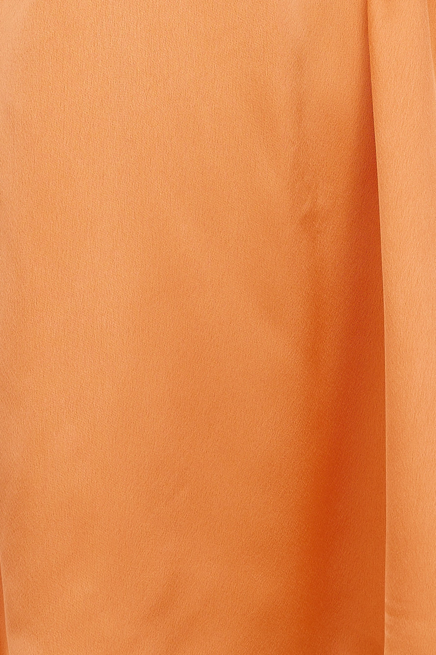 Done With You Satin Dress Orange