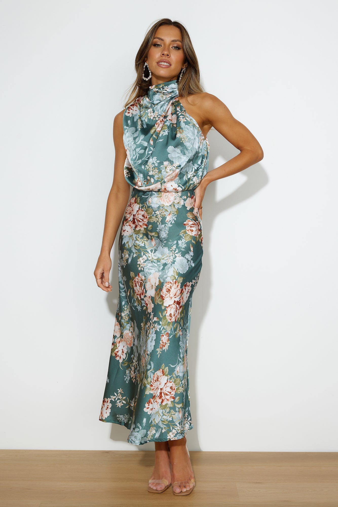 Faking It Maxi Dress Green