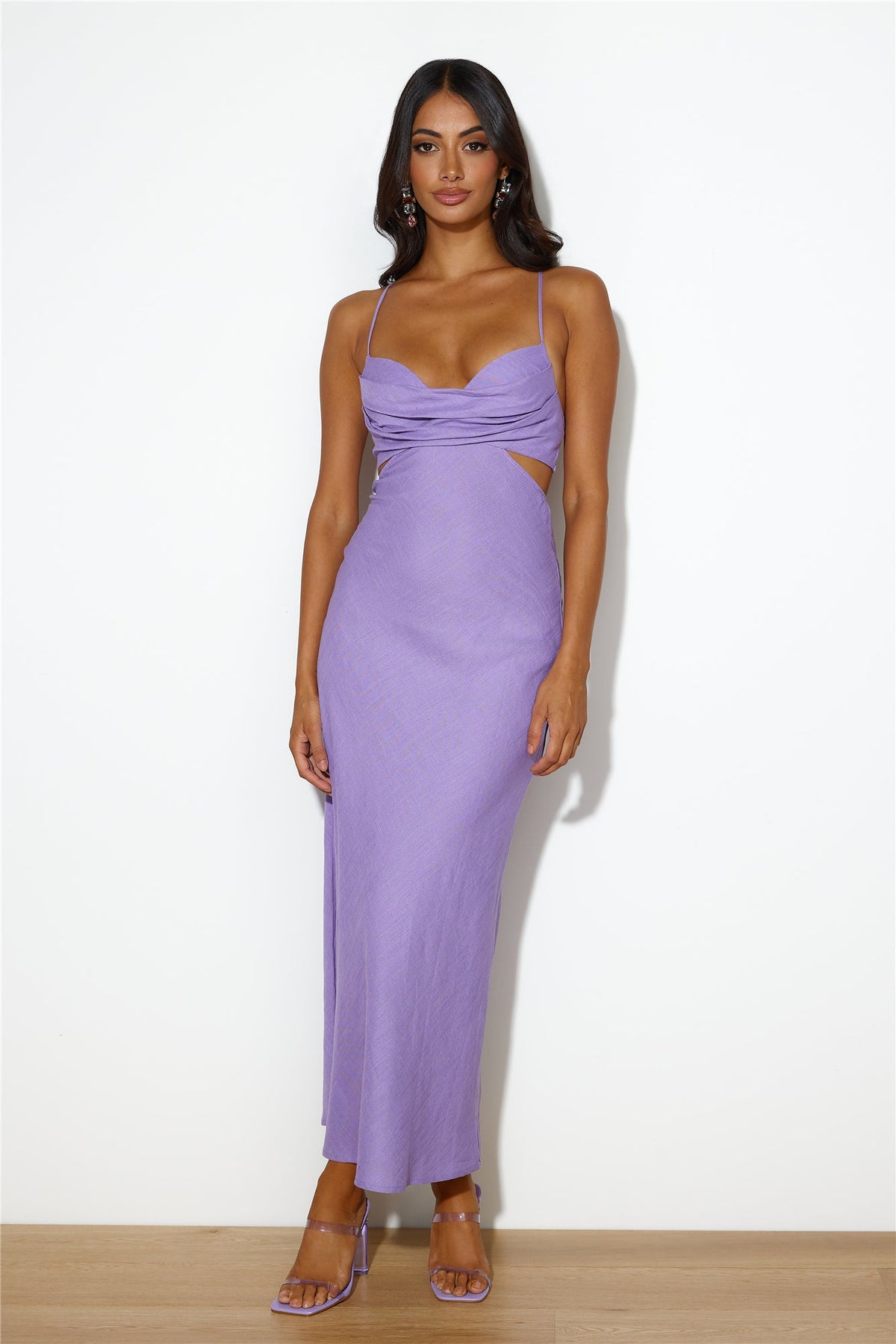 Fancy Brunch Date Maxi Dress Purple