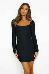 About Time Love Mini Dress Black