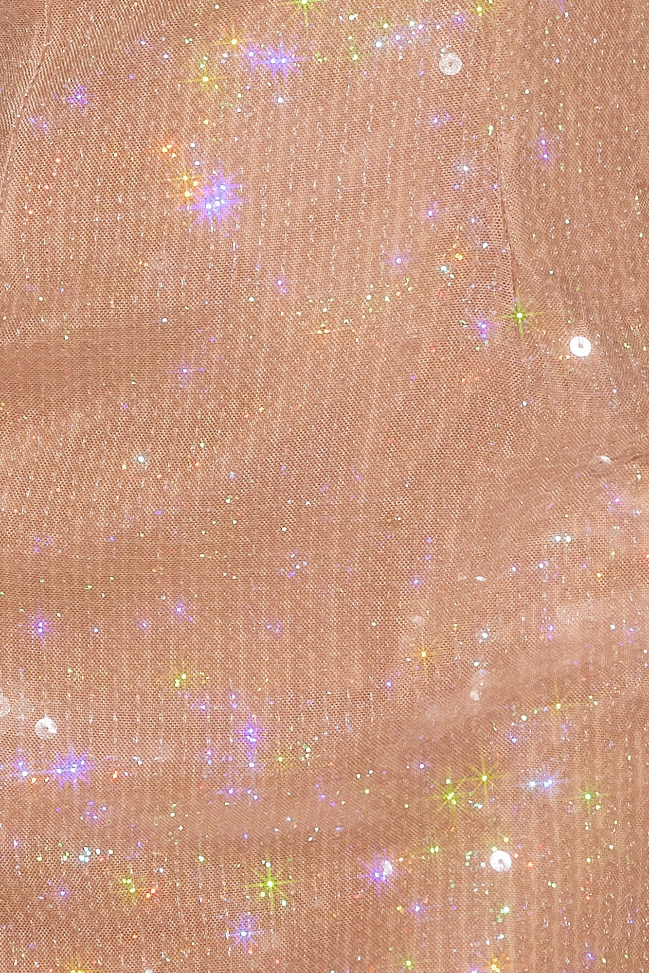 Bright Candlelight Sequin Mini Dress Nude