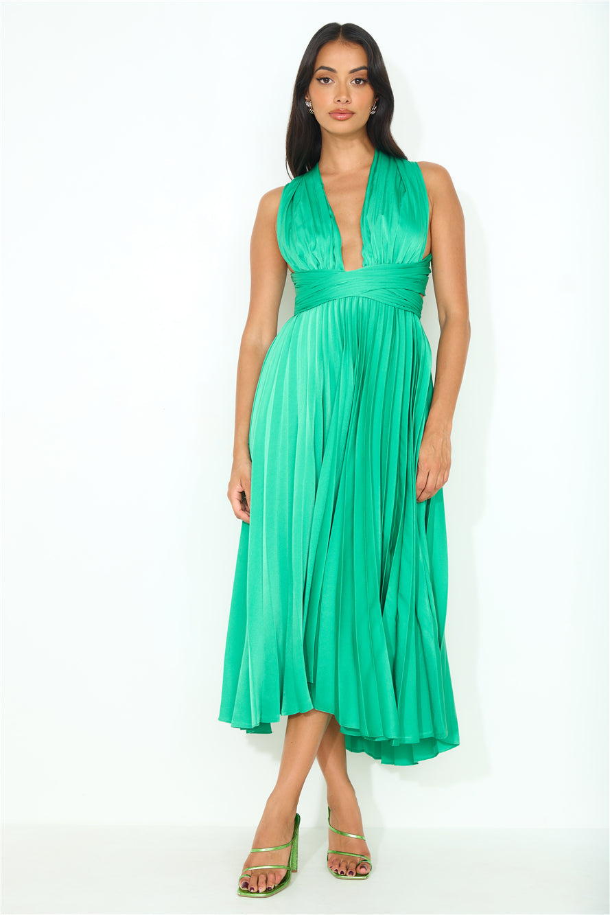 Fabulous 'Fit Midi Dress Green