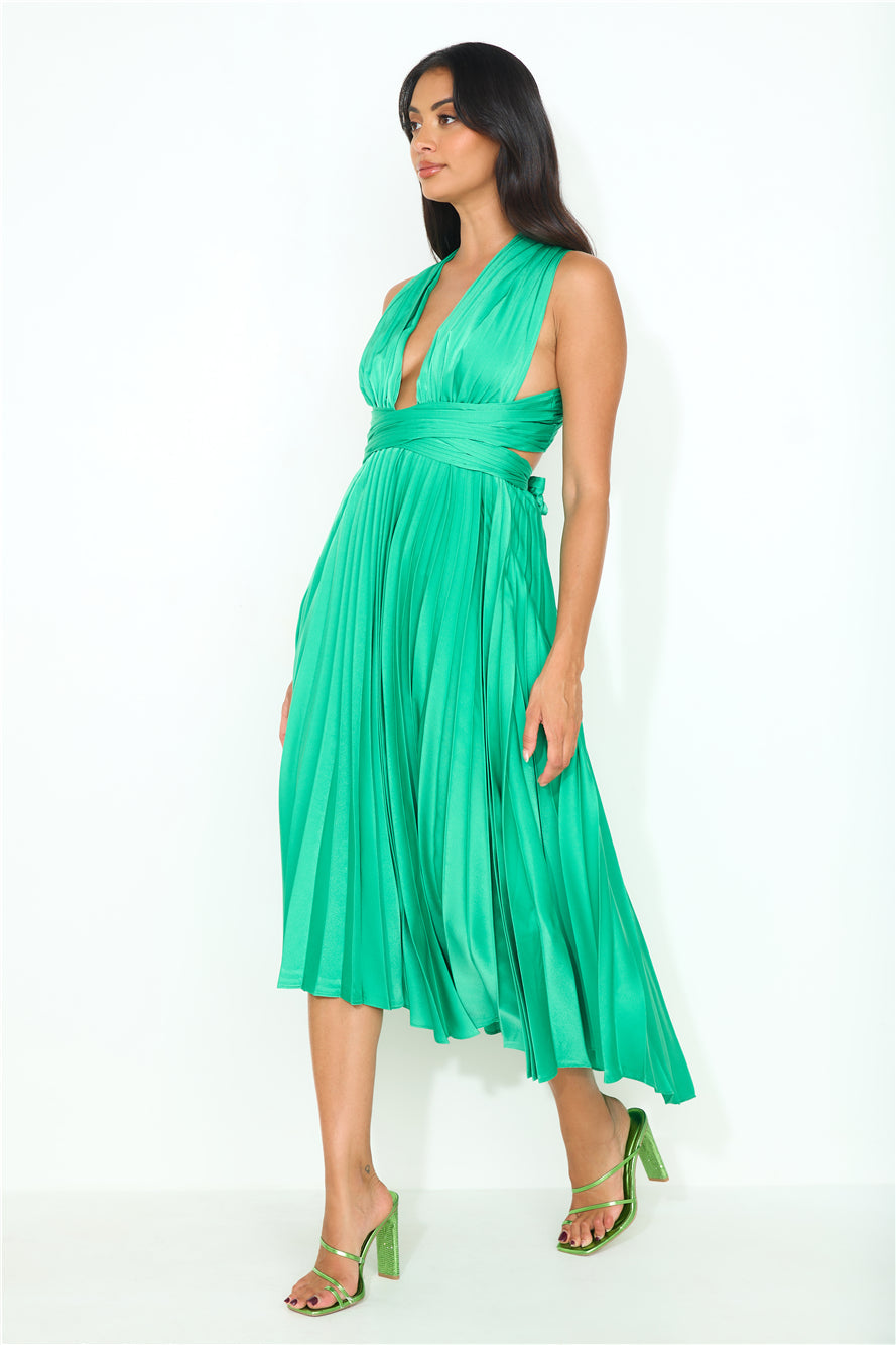 Fabulous 'Fit Midi Dress Green