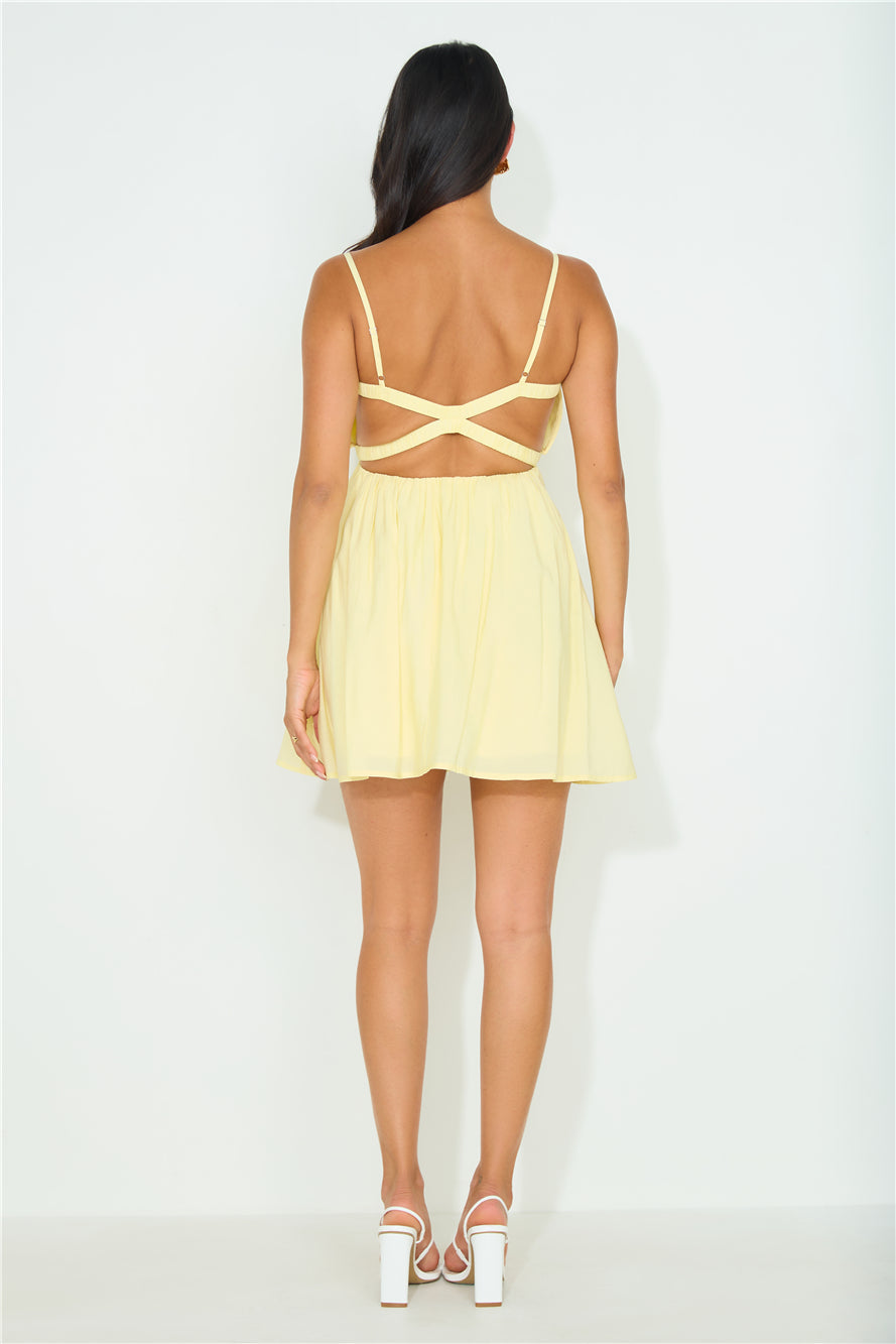 Cruising Beachside Mini Dress Yellow