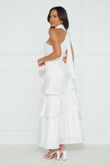 Cara One Shoulder Maxi Dress White