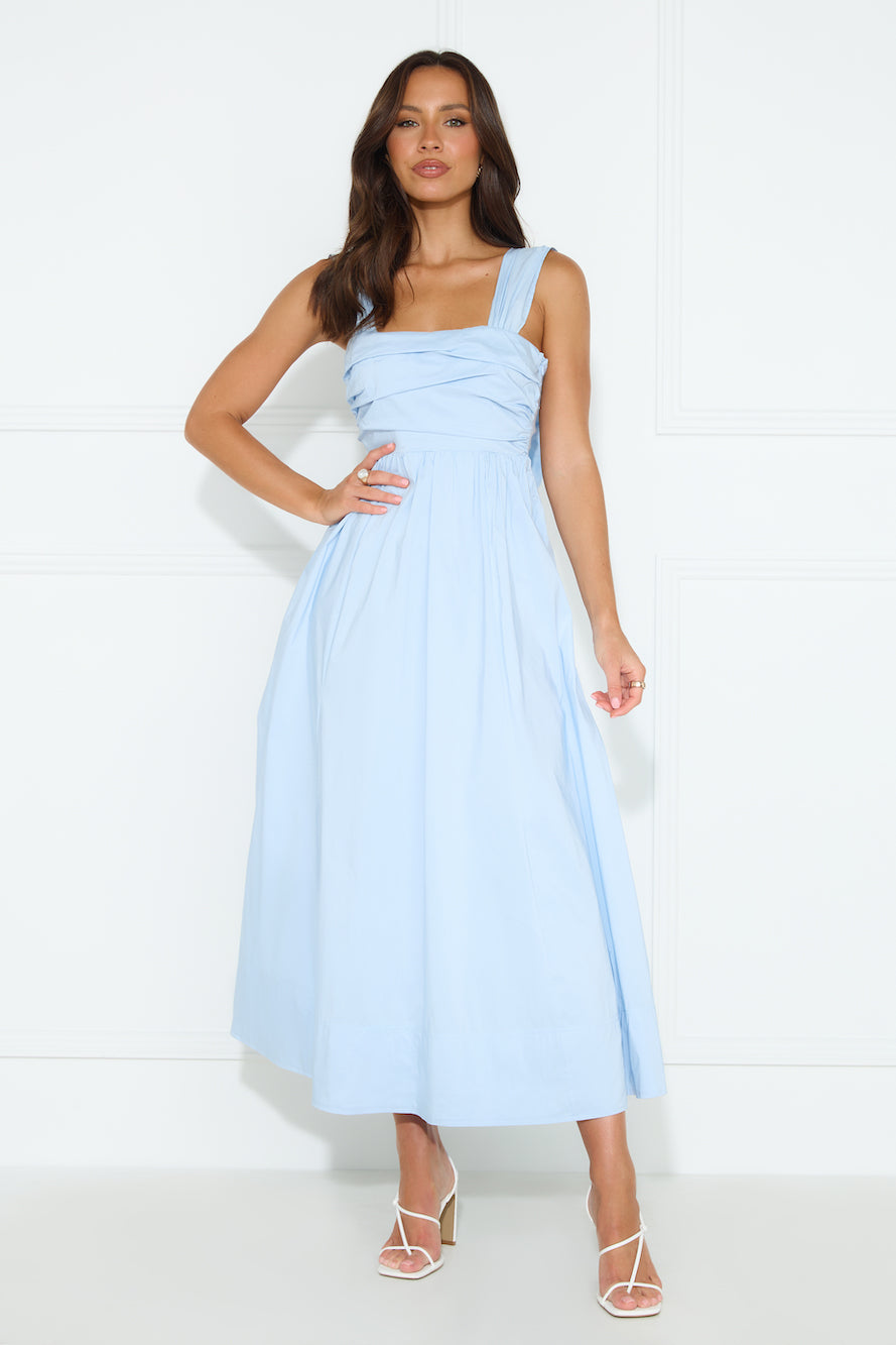 Bluebell Blossom Midi Dress Blue