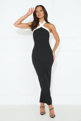 Love Tale Halter Maxi Dress Black