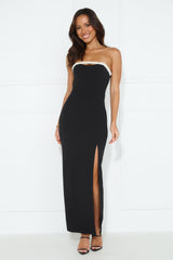 Means A Lot Strapless Maxi Dress Black