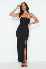 Means A Lot Strapless Maxi Dress Black