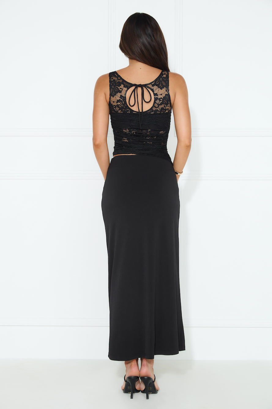 Lace Love Maxi Dress Black