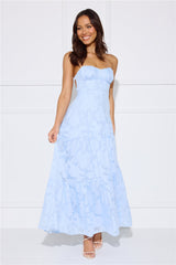 My Best Strapless Maxi Dress Blue