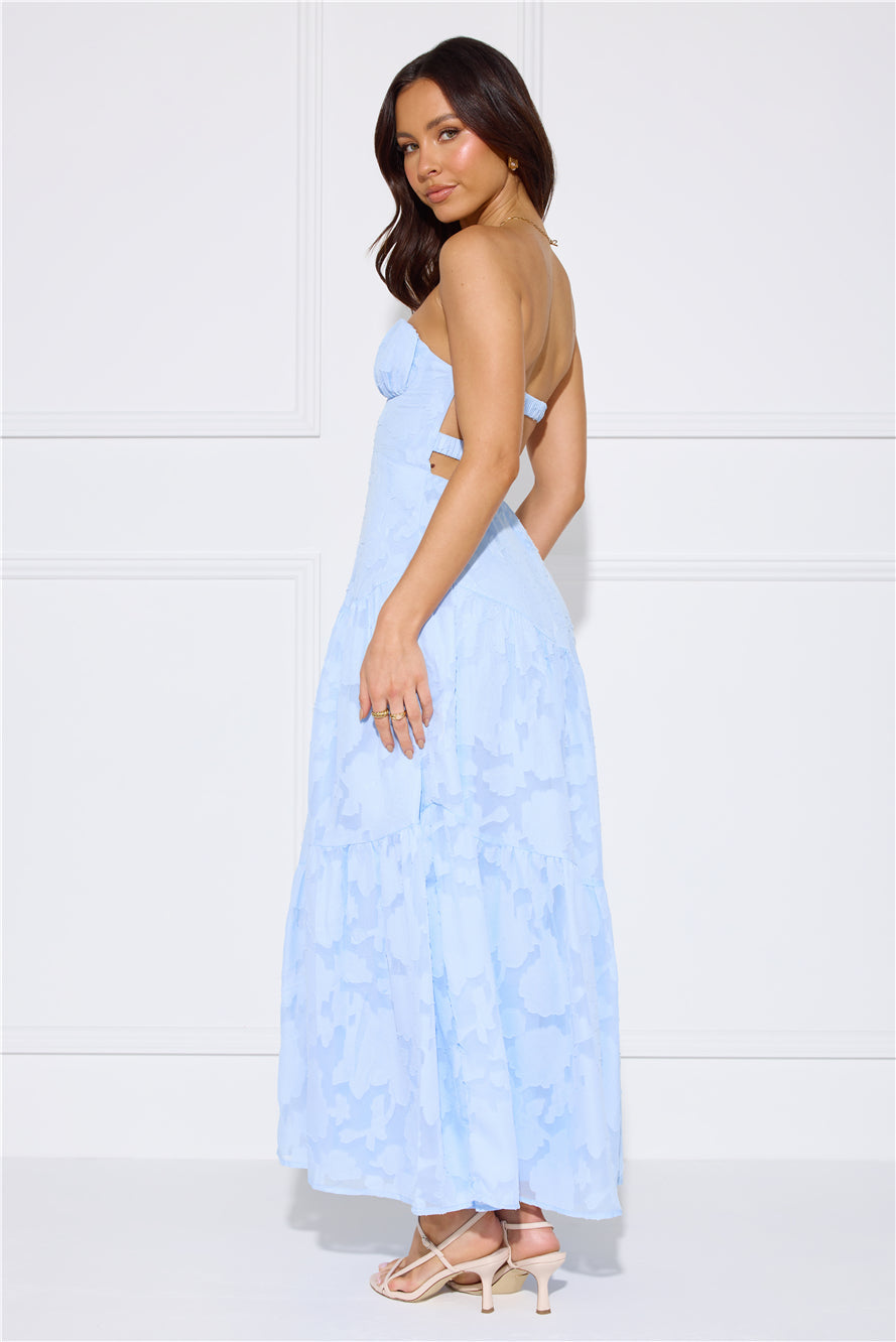 My Best Strapless Maxi Dress Blue