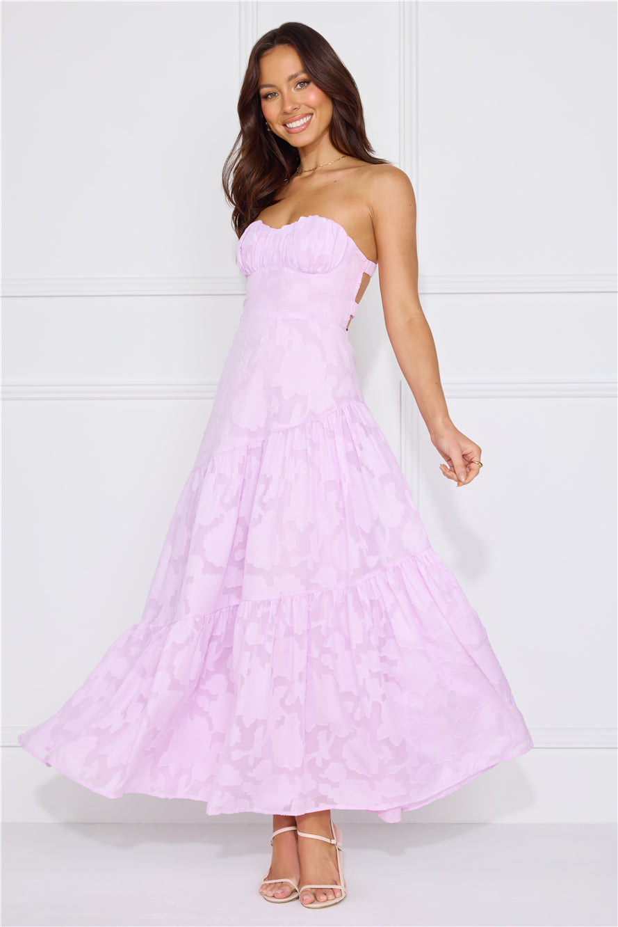 My Best Strapless Maxi Dress Lilac