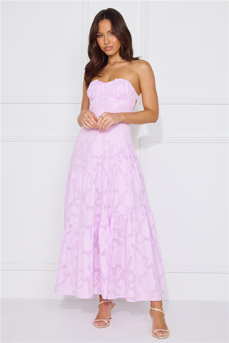 My Best Strapless Maxi Dress Lilac