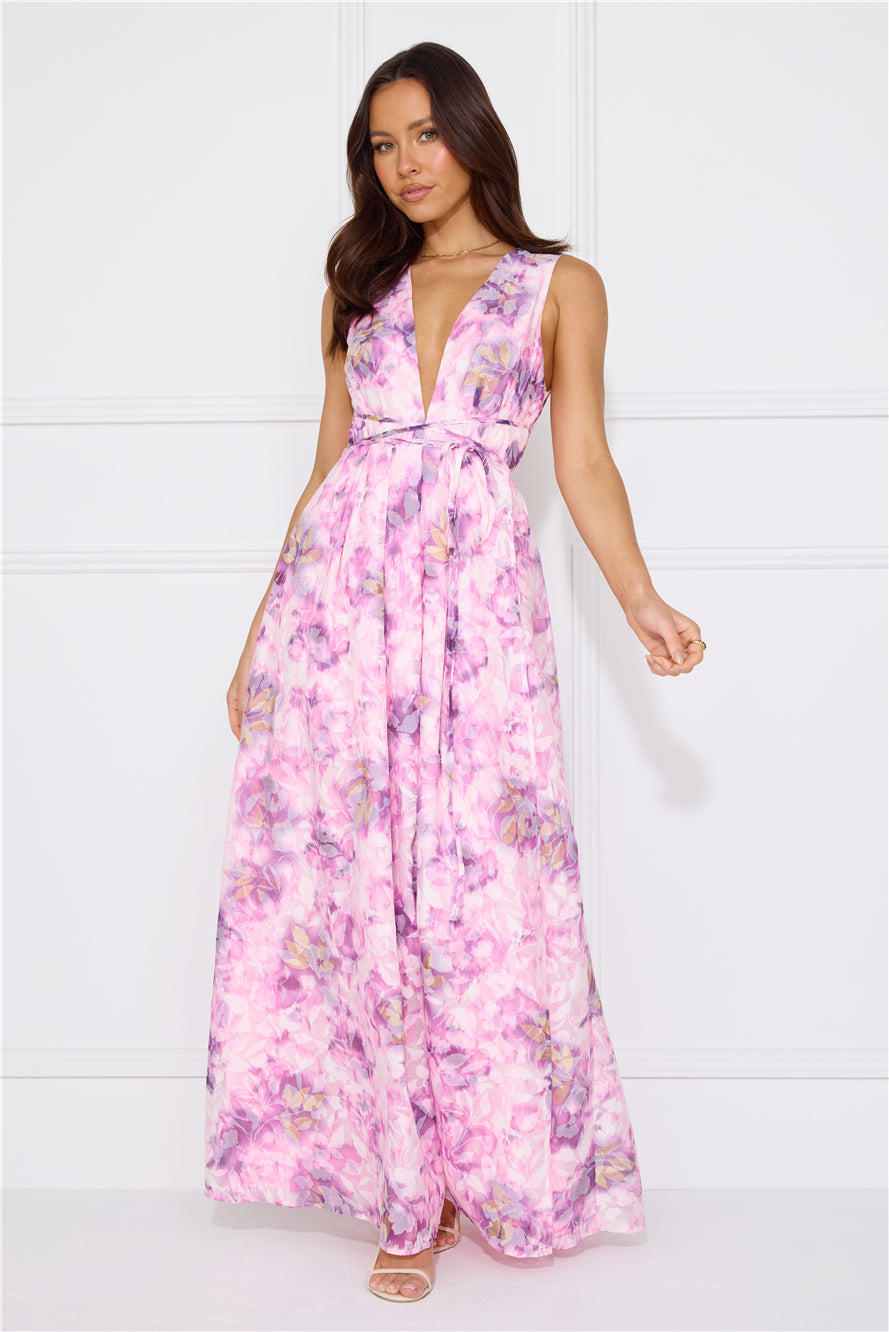 Gold Sky Maxi Dress Purple