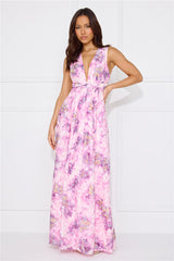 Gold Sky Maxi Dress Purple