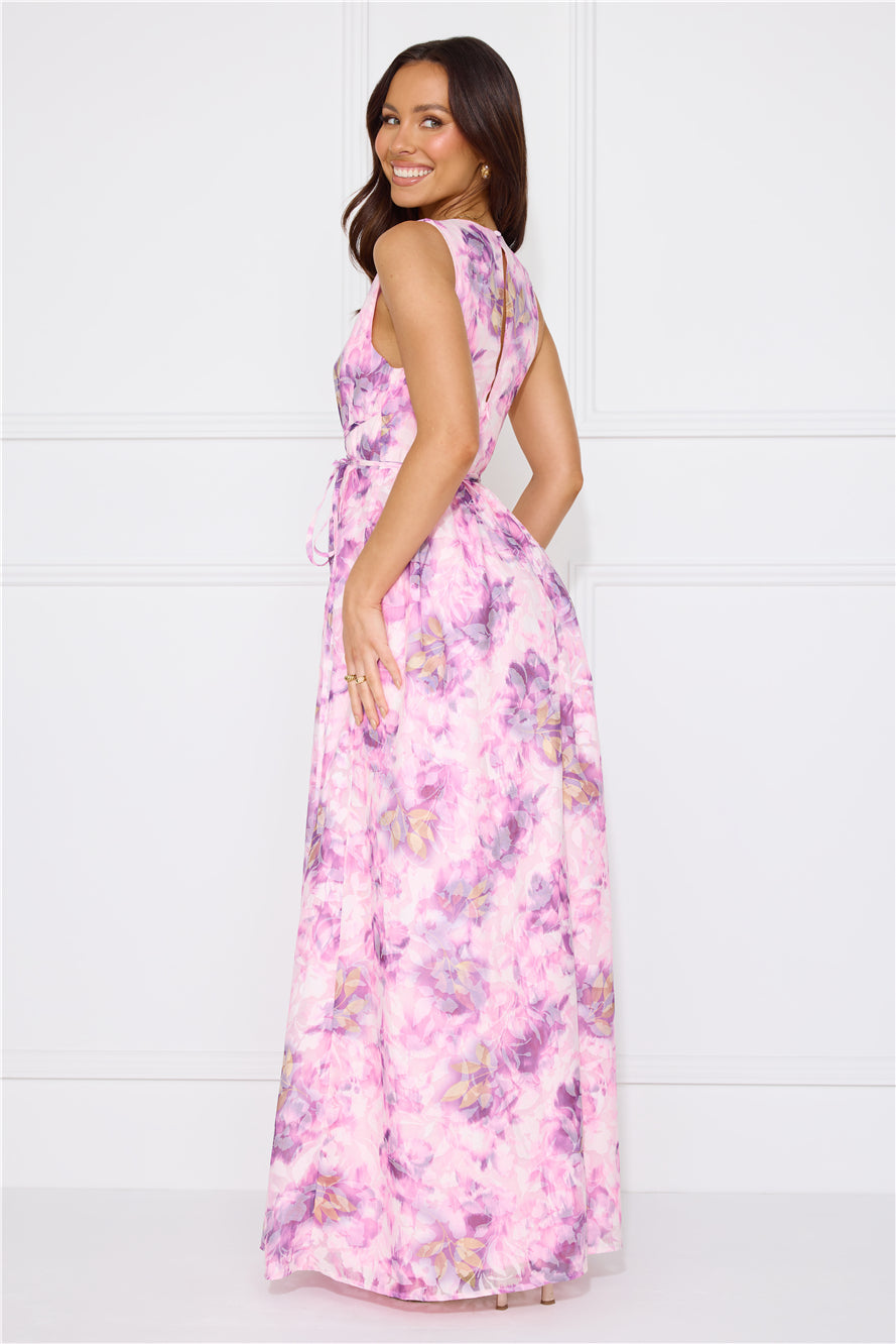 Gold Sky Maxi Dress Purple