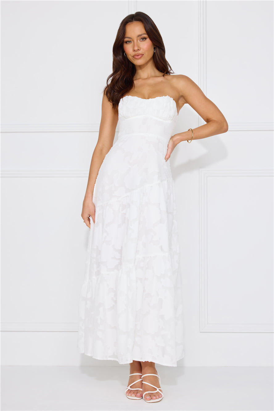 My Best Strapless Maxi Dress White