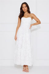 My Best Strapless Maxi Dress White