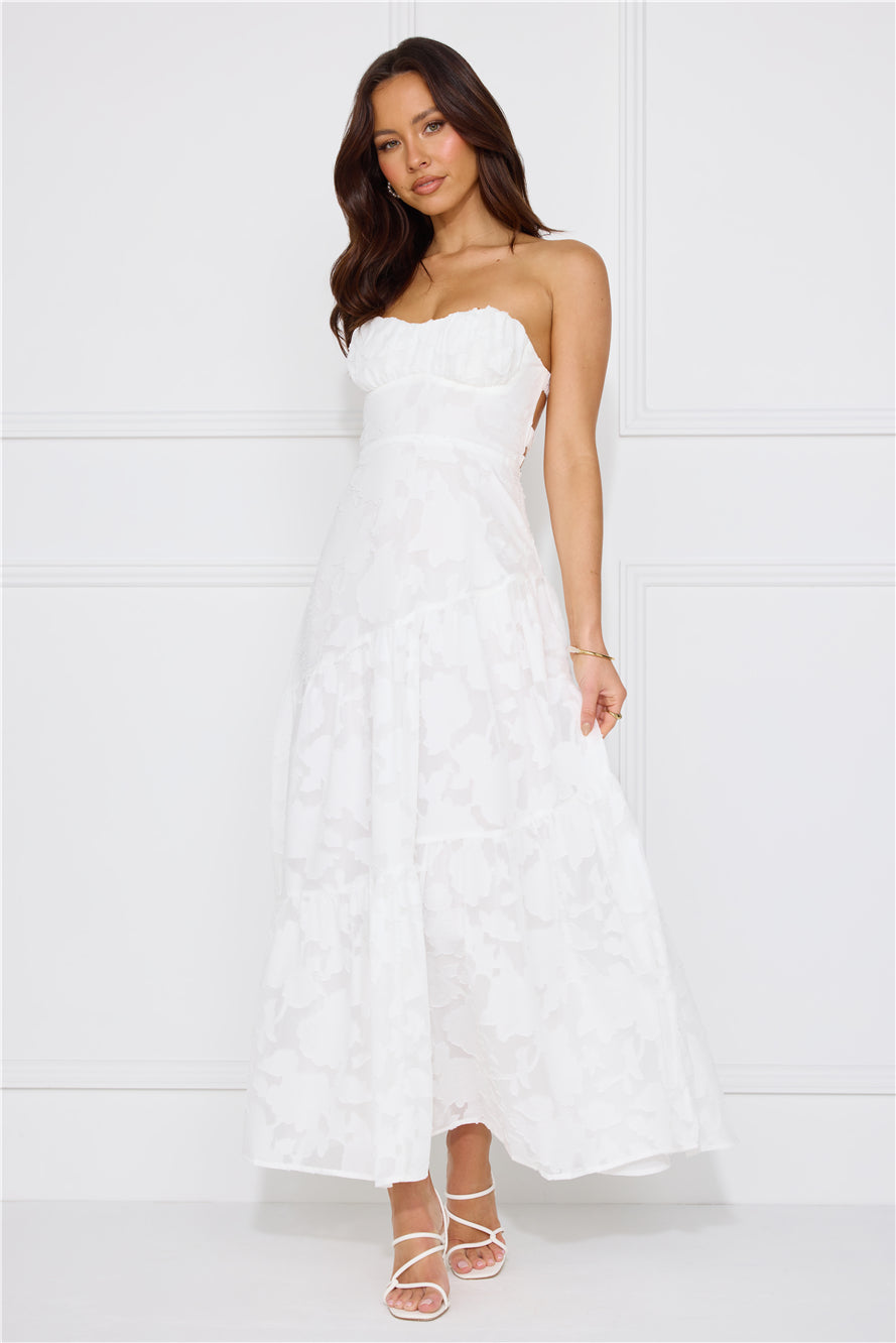 My Best Strapless Maxi Dress White