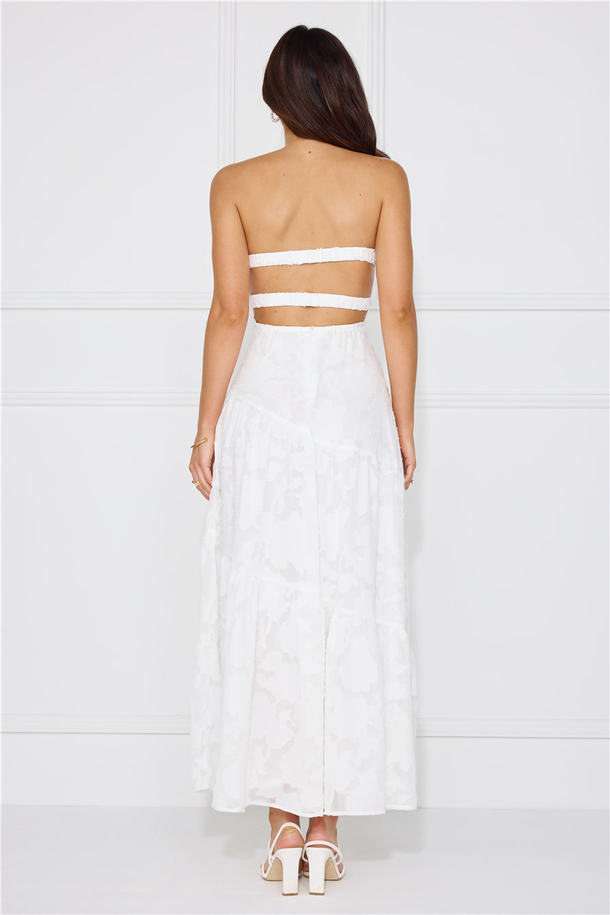 My Best Strapless Maxi Dress White